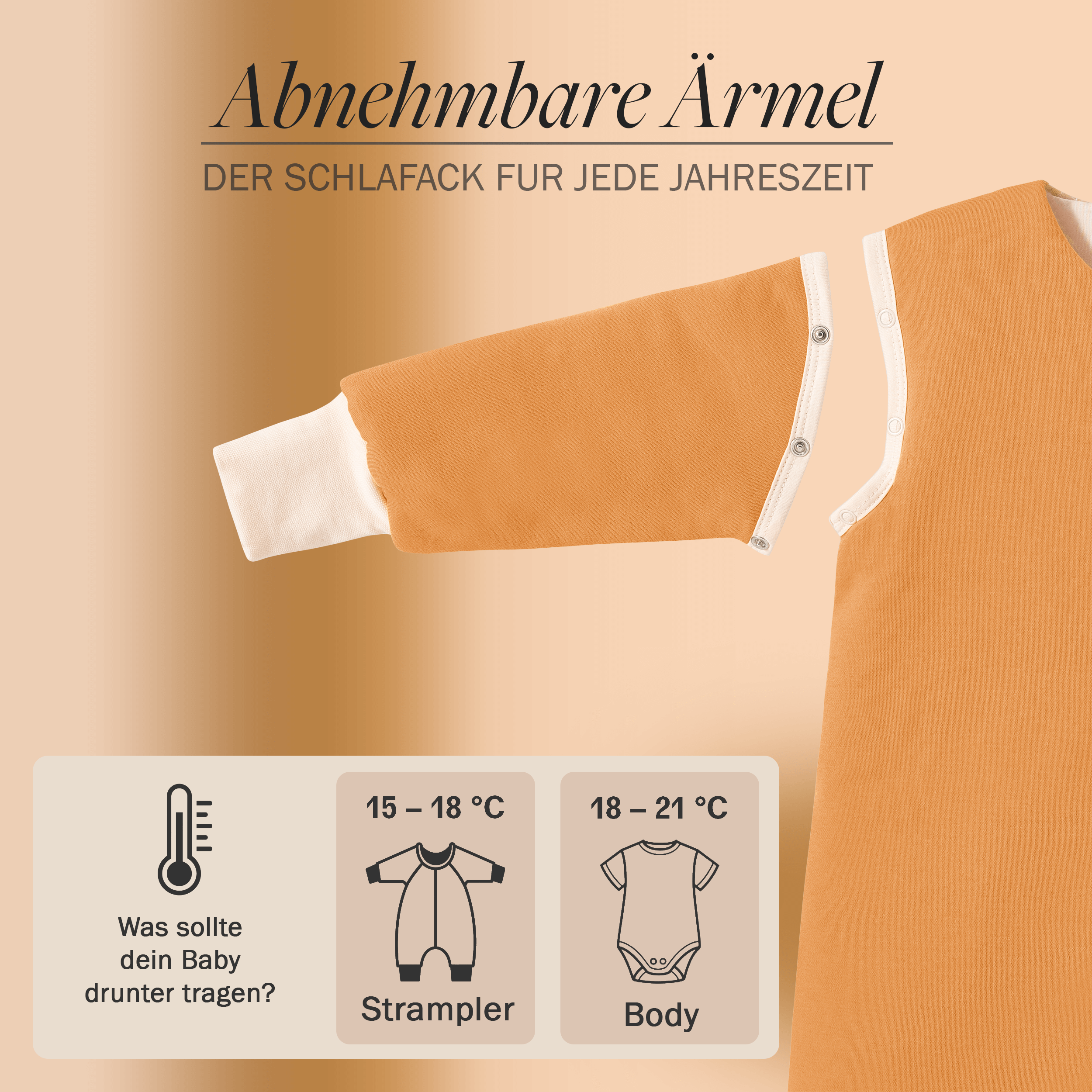 Schlafsack mit Füßen 1.5 TOG
