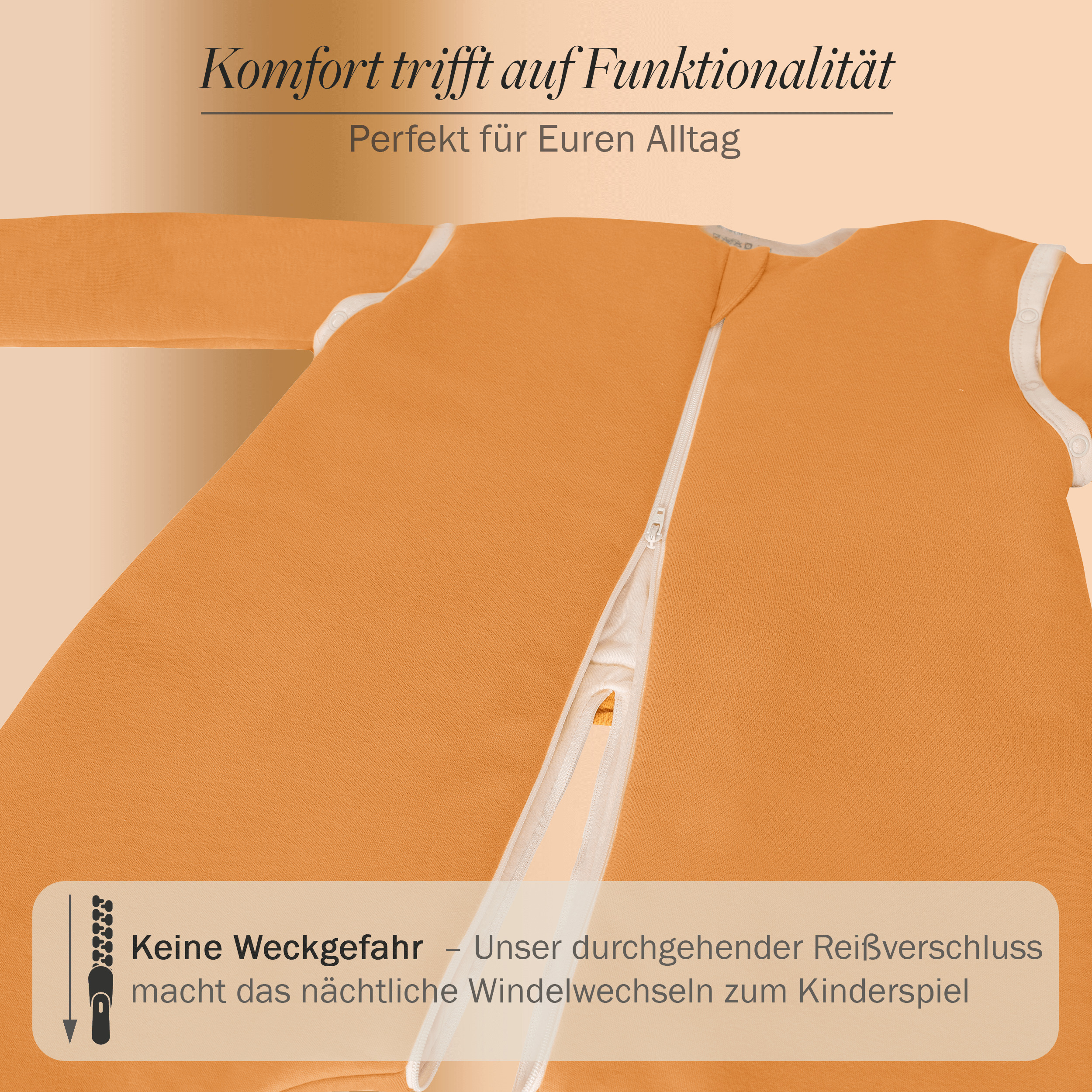 Schlafsack mit Füßen 1.5 TOG