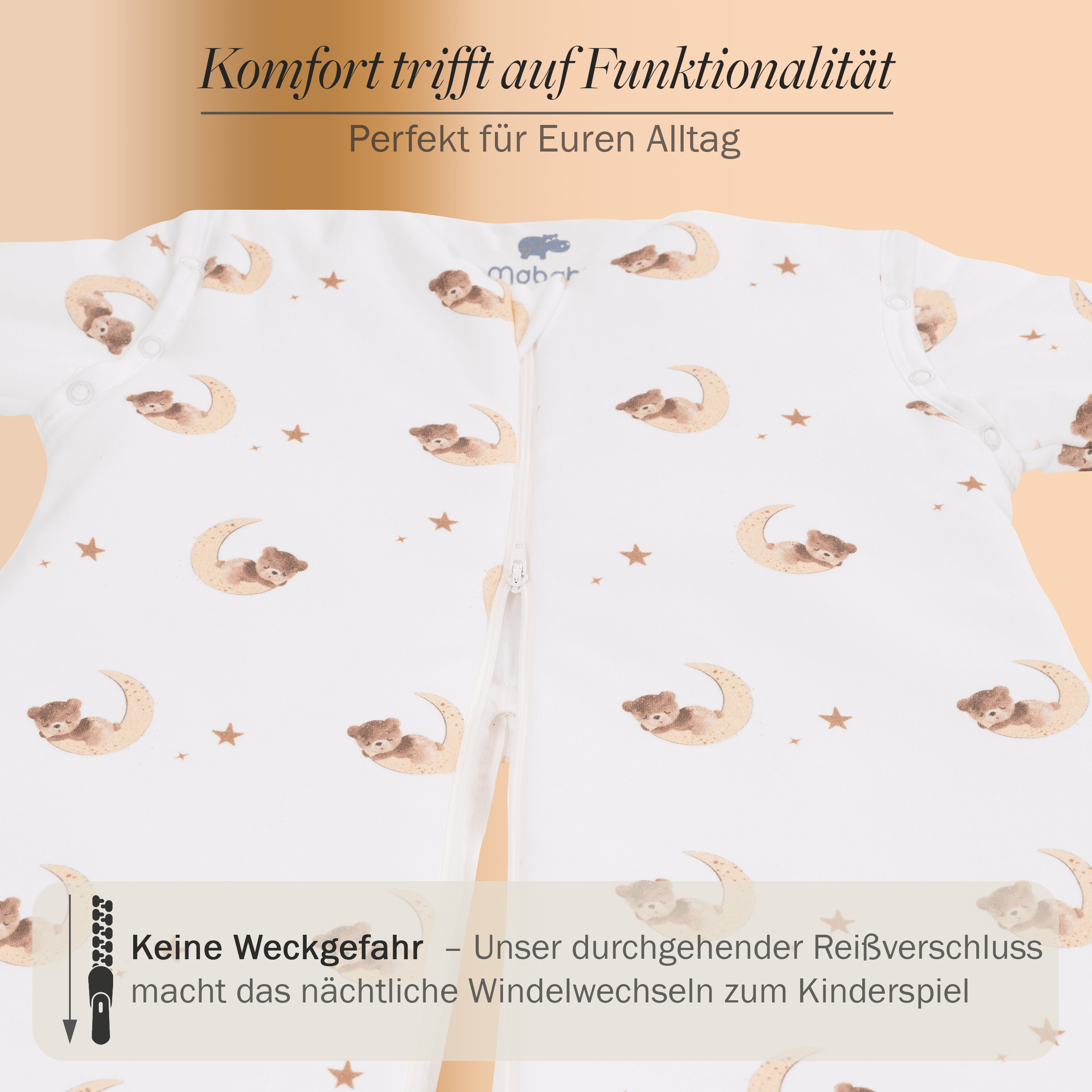 Schlafsack mit Füßen 1.5 TOG