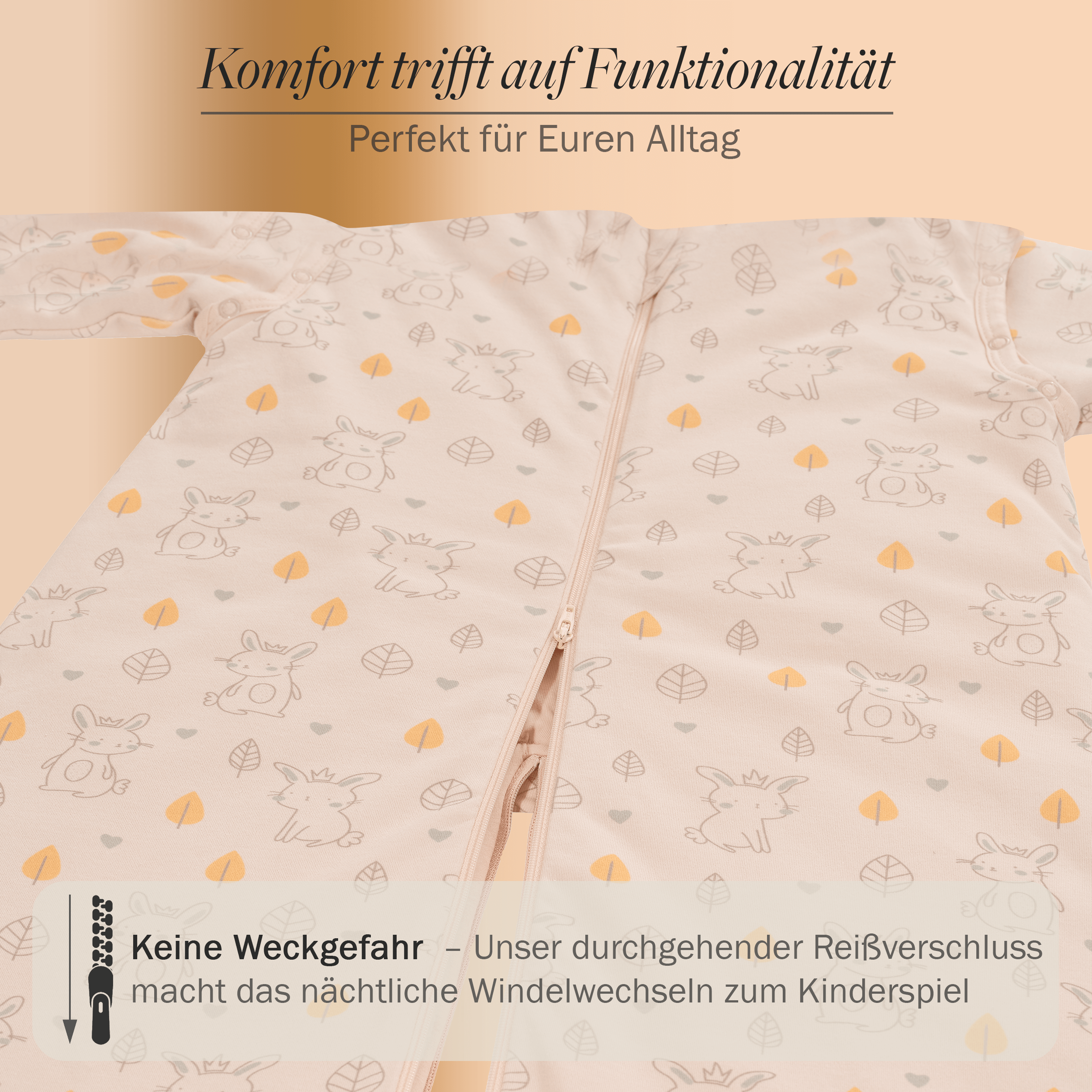 Schlafsack mit Füßen 1.5 TOG
