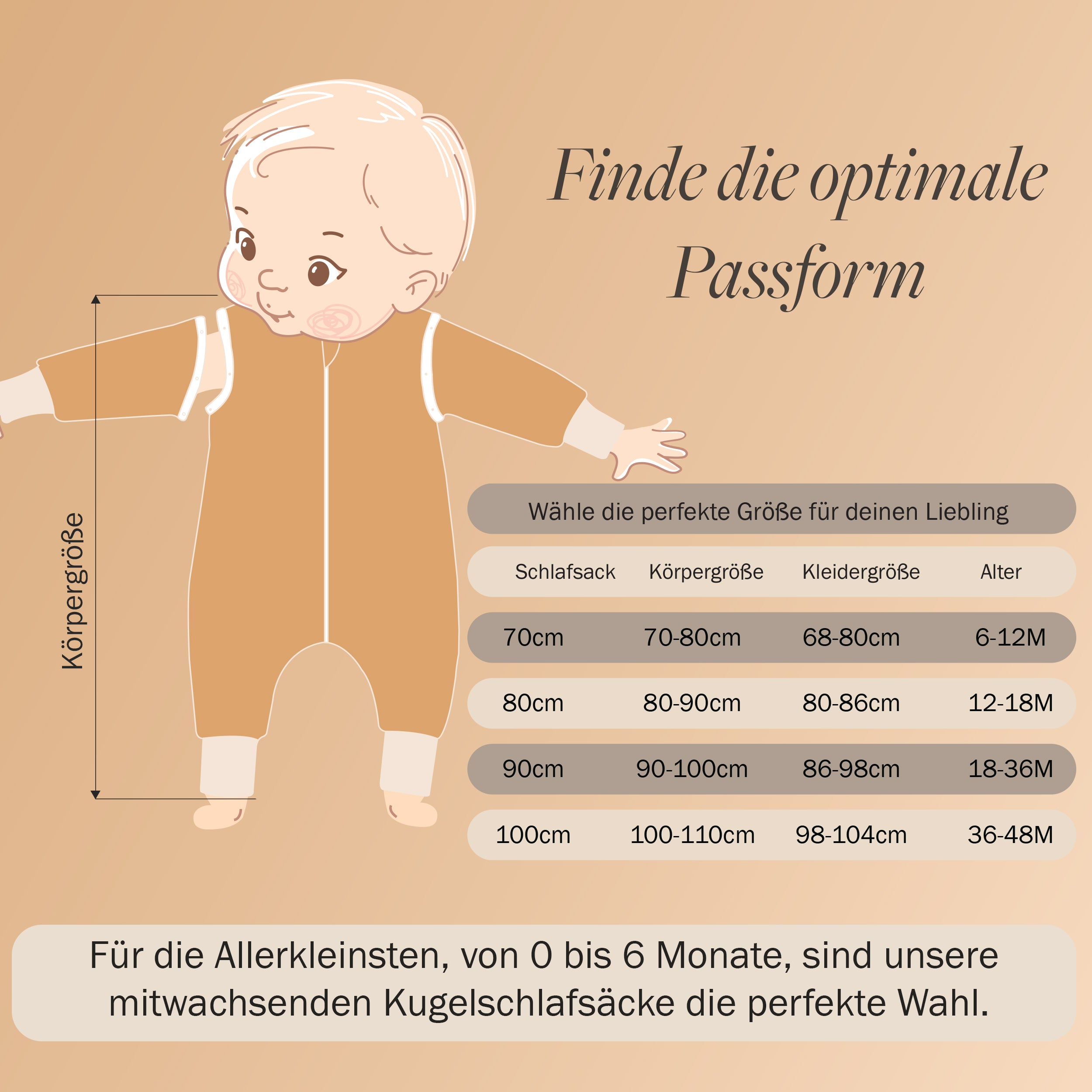 Schlafsack mit Füßen 1.5 TOG