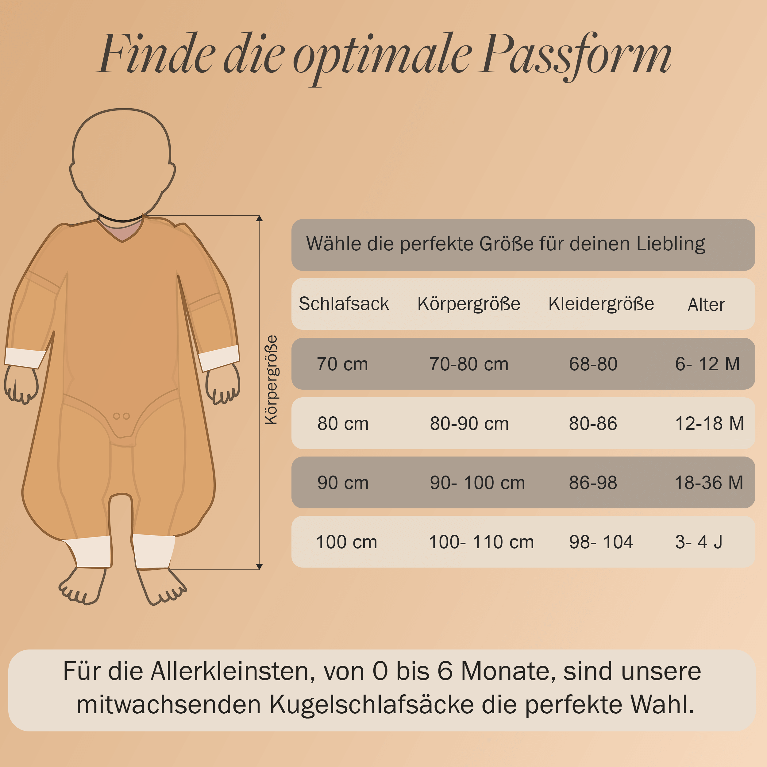 Schlafsack mit Füßen 1.5 TOG