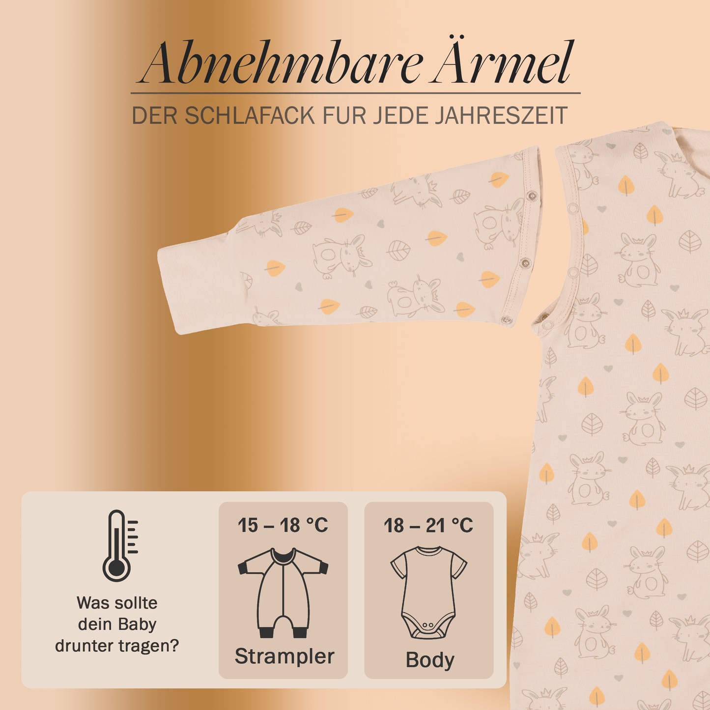 Schlafsack mit Füßen 1.5 TOG