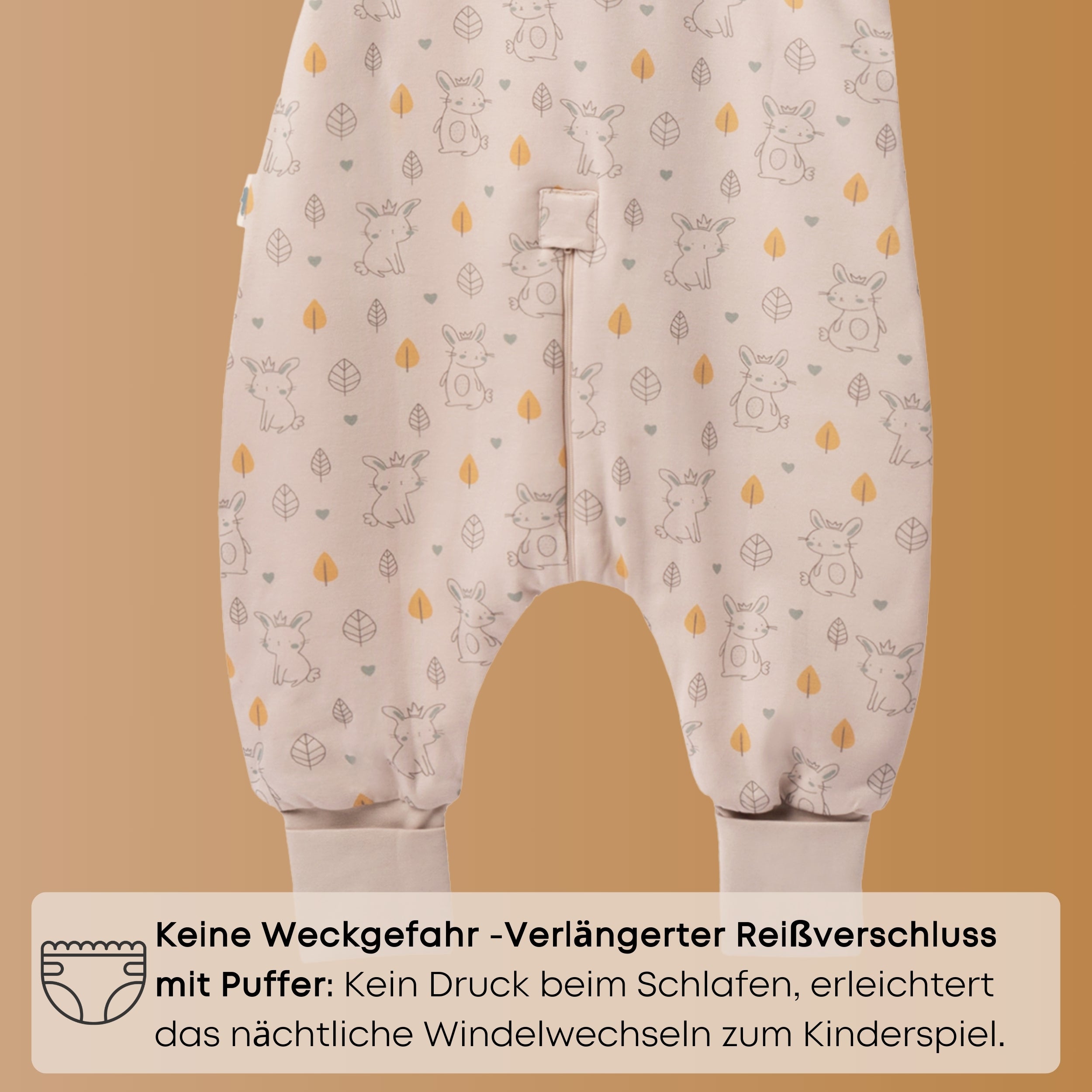 2.5 TOG - Ganzjahres Baby Schlafsack mit Füßen &amp; abnehmbaren Ärmeln - Herbst &amp; Winterschlafsack