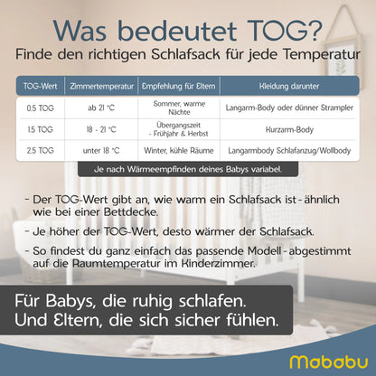 Musselin Sommer Schlafsack mit Füßen 0.5 TOG