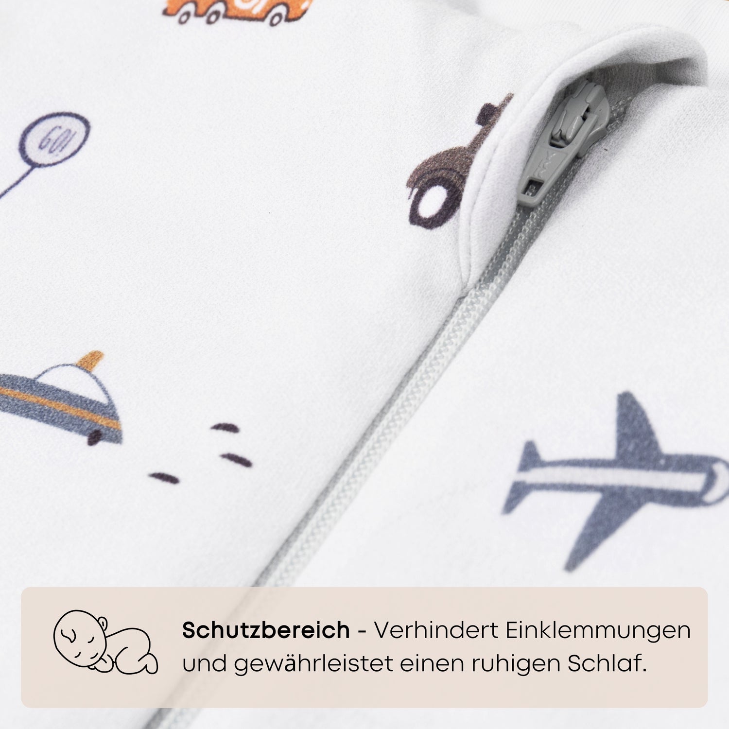 1.5 TOG Ganzjahres Baby Schlafsack mit Füßen &amp; abnehmbaren Ärmeln - Ideal als Übergangsschlafsack