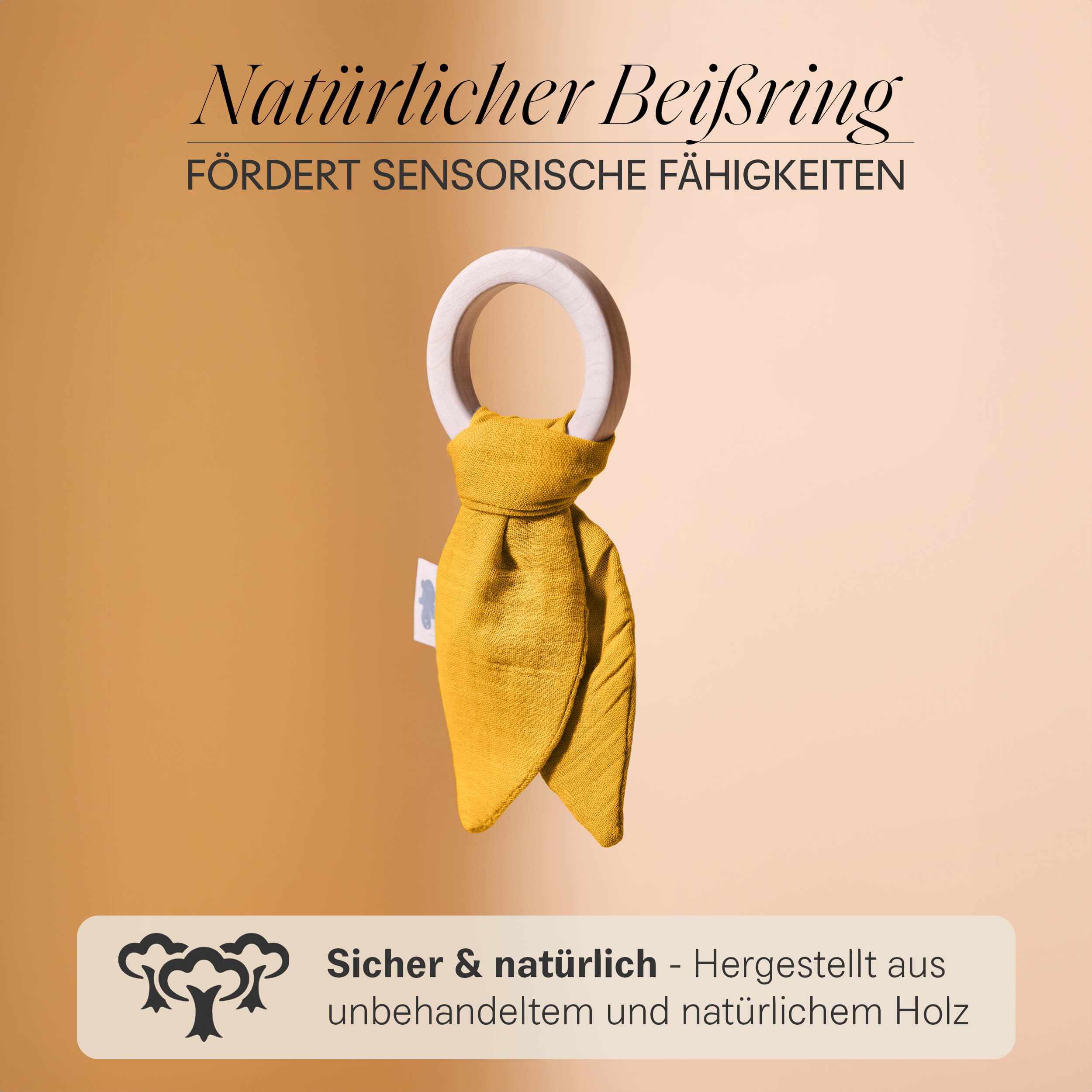 Musselin Geschenkset mit Schmusetuch, Beißring, Spucktuch und Tasche in edler Geschenkverpackung