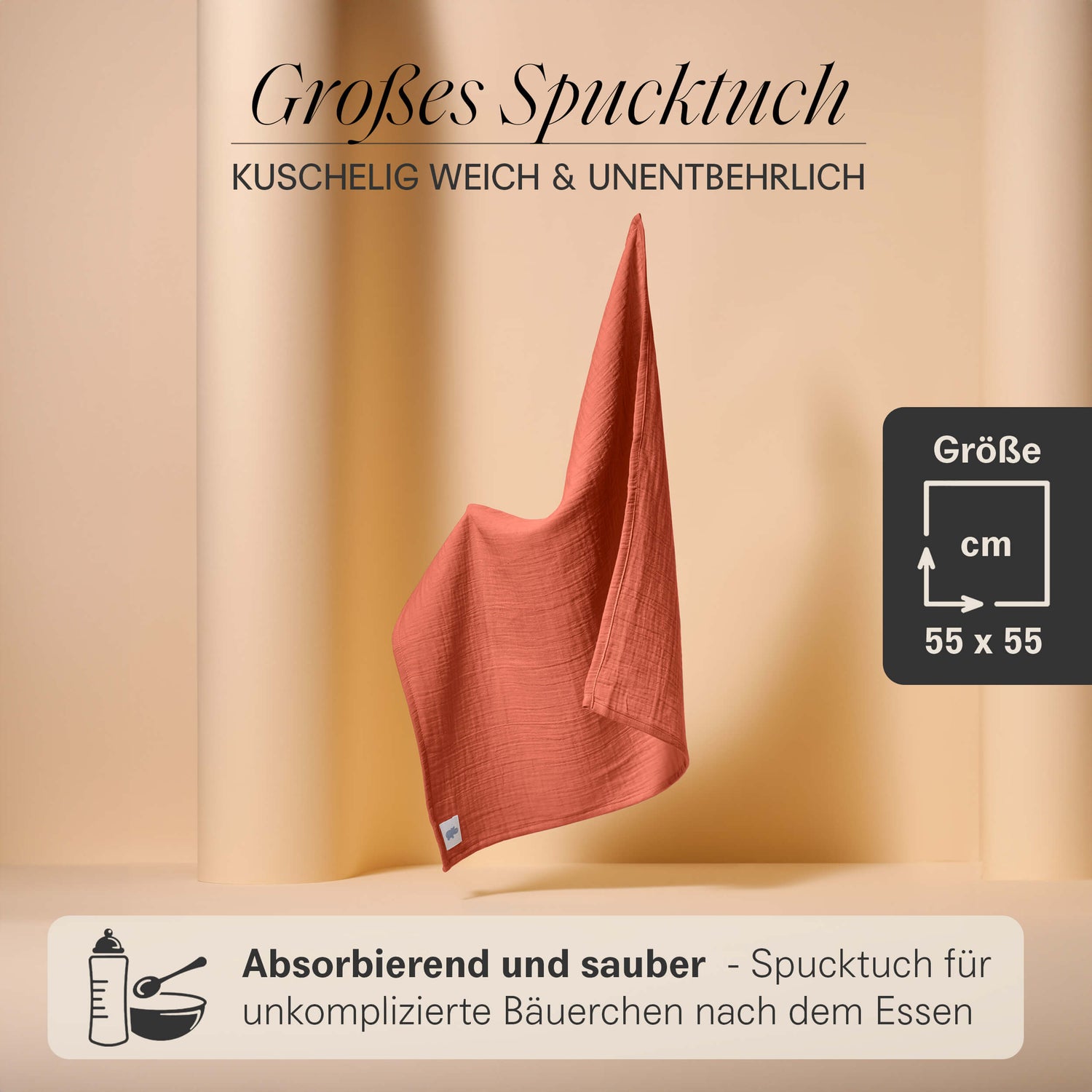 Musselin Geschenkset mit Schmusetuch, Beißring, Spucktuch und Tasche in edler Geschenkverpackung