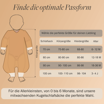 Schlafanzug &amp; Pyjama in Einem | 0.5 TOG Schlafsack mit Füßen | Bio-Baumwolle | GOTS-zertifiziert