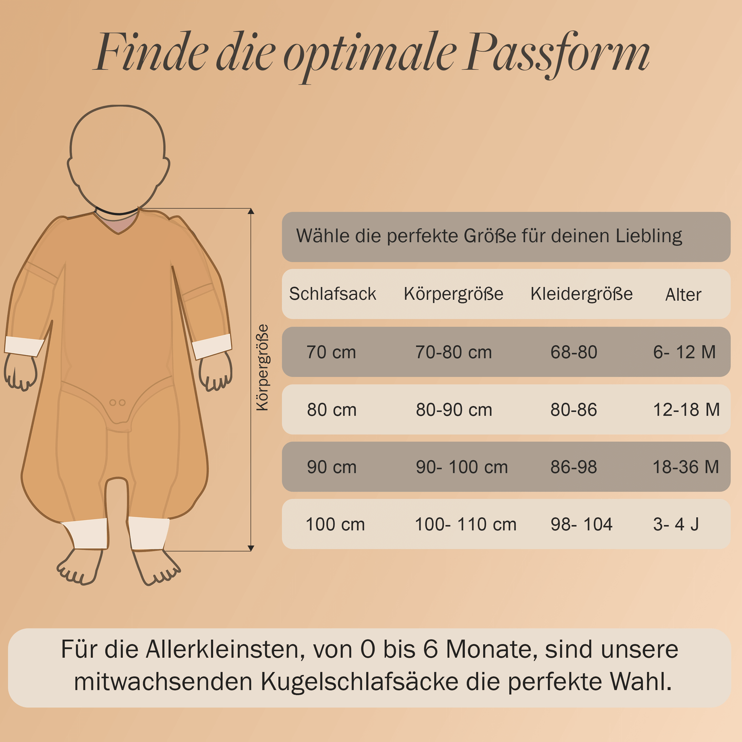 Schlafsack mit Füßen 1.5 TOG