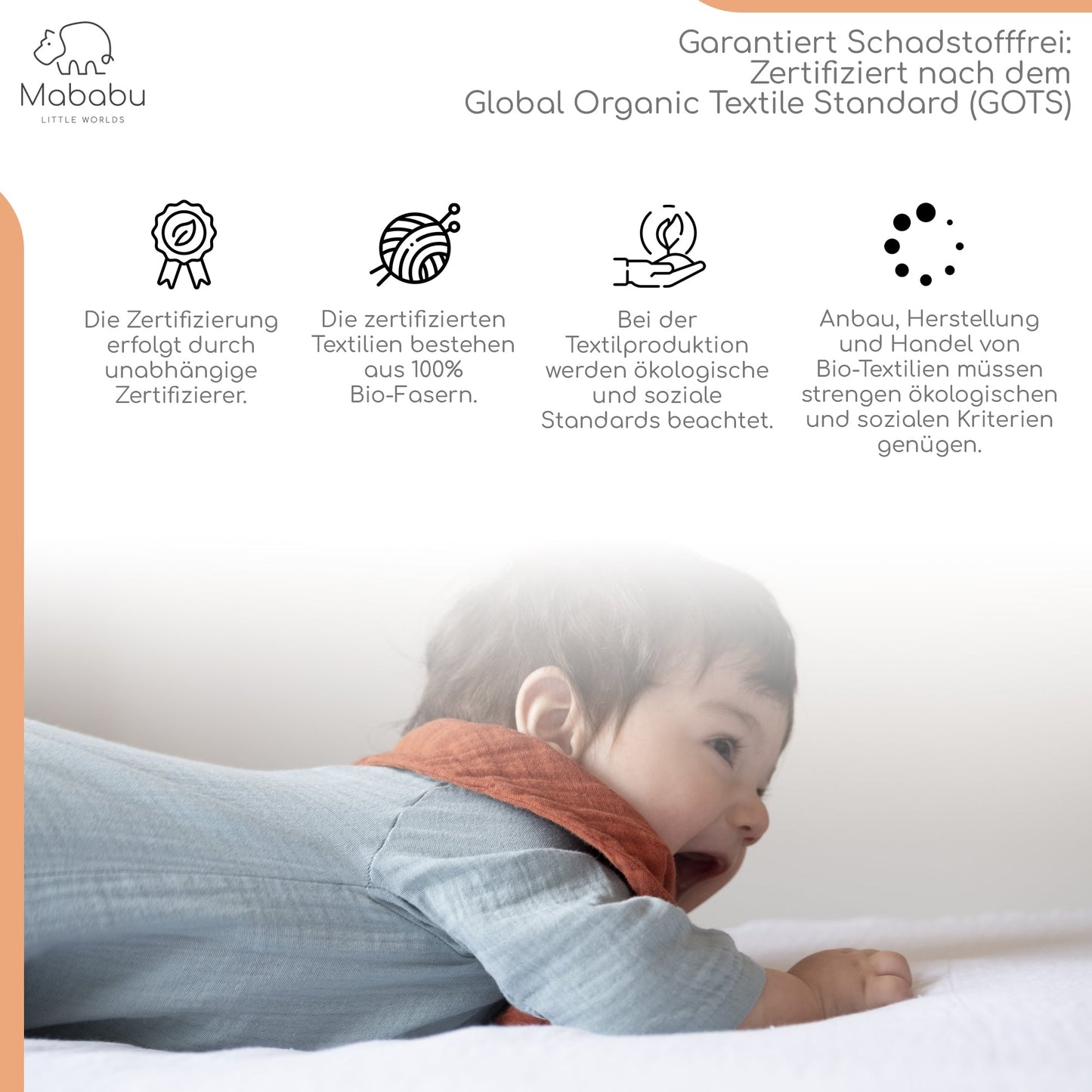 Geschenkset für Babys und Neugeborene aus wunderbar weichem Bio Musselin. Mit Strampler, Lätzchen und Mütze. #color_sea-green