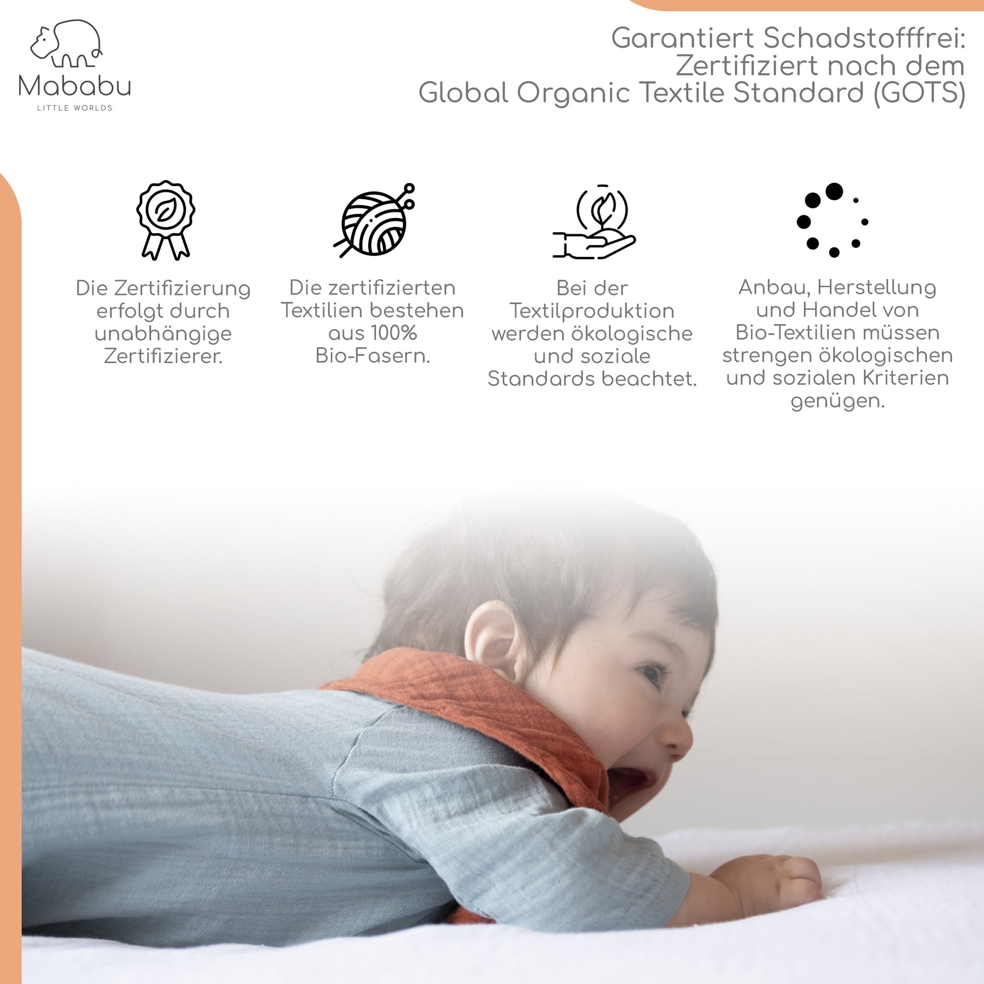 Geschenkset für Babys und Neugeborene aus wunderbar weichem Bio Musselin. Mit Strampler, Lätzchen und Mütze. #color_sea-green